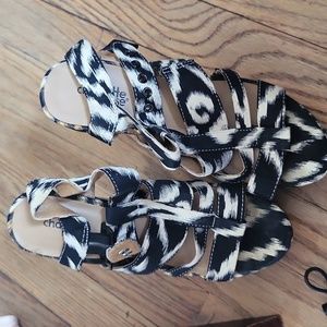 Dollhouse Sandal Womens Size 6 Strappy Wedge